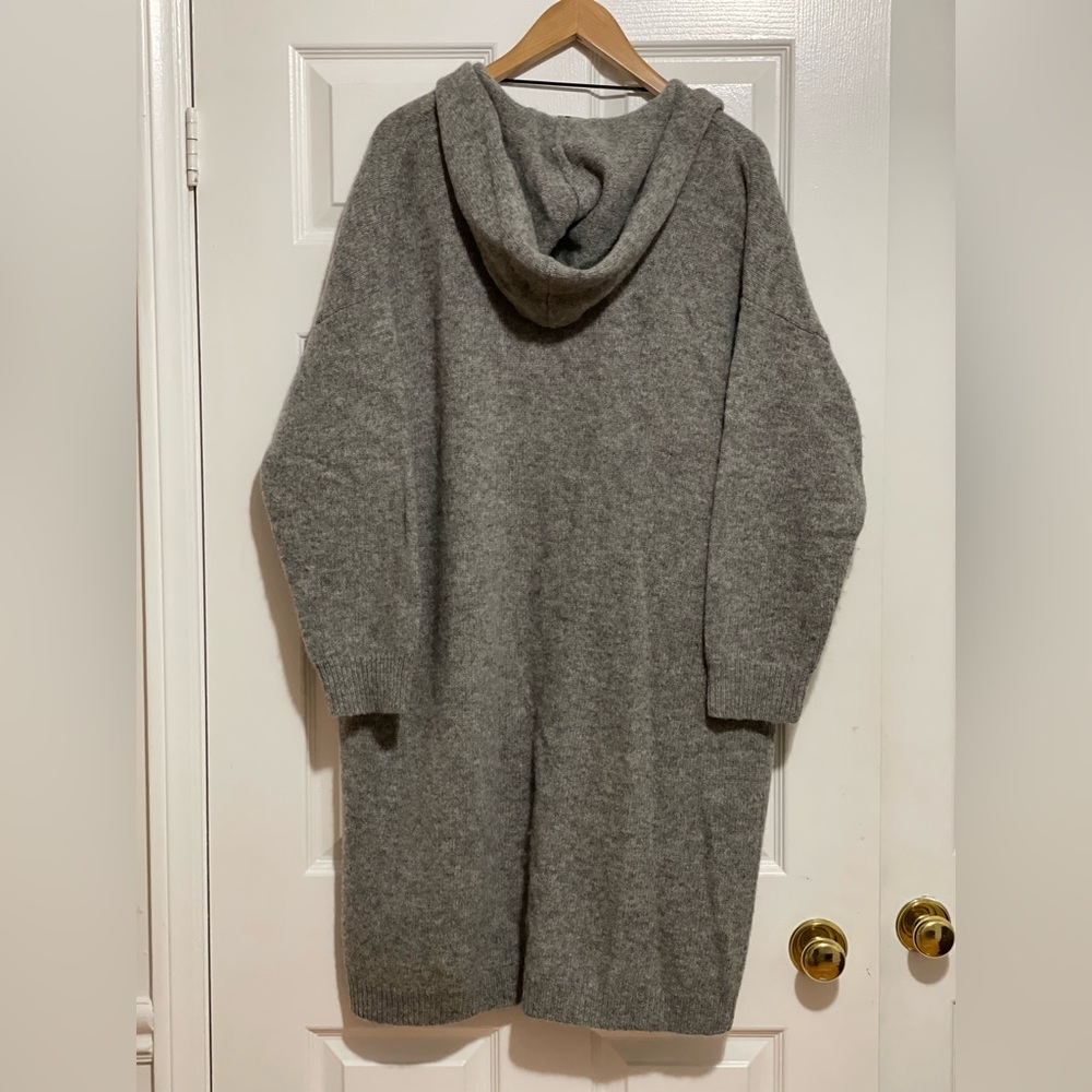 Gray colour 100 % wool cardigan from Uniqlo